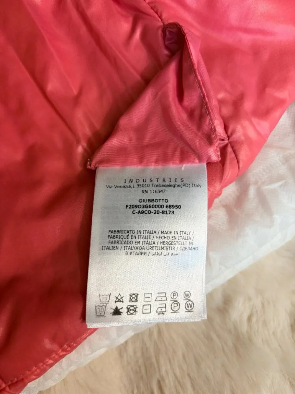 MONCLER Poldo Dog Couture Coat Down Jacket SIZE 0 PINK